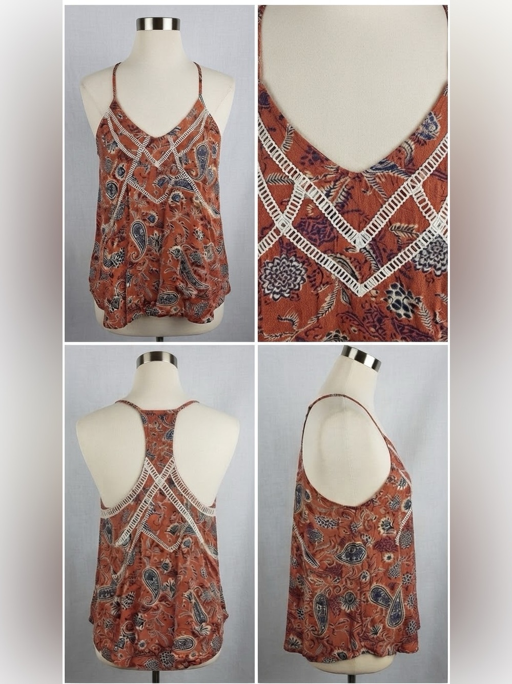 Daytrip from the buckle paisley floral print tank EUC, sold out online